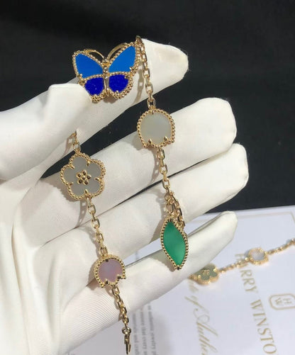 [Lumi Jewelry]LUCKY SPRING BUTTERFLY 5 MOTIF BRACELET