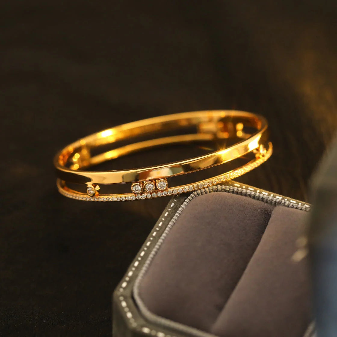 [Lumi Jewelery]Move Romane Diamond Bangle Bracelet