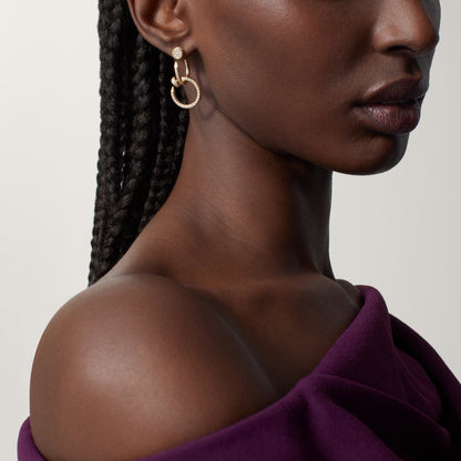 [Lumi Jewelry]JUSTE FULL DIAMOND DOUBLE EARRINGS