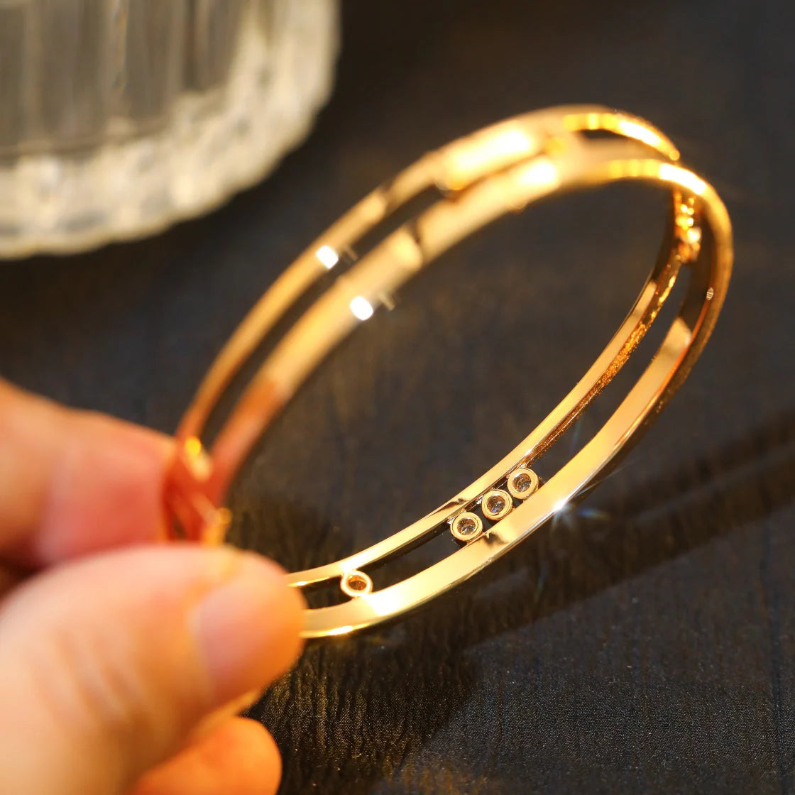 [Lumi Jewelery]Move Romane Diamond Bangle Bracelet