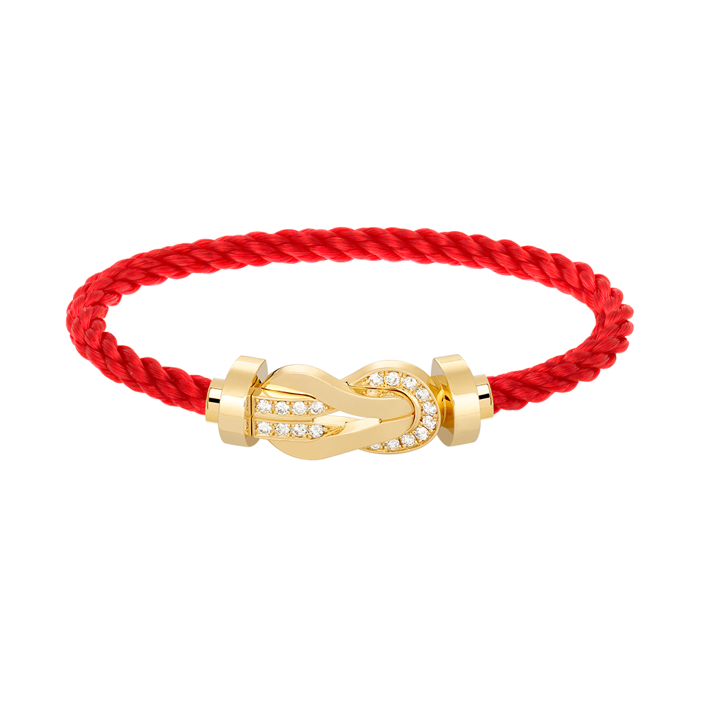 [Lumi Jewelry]CHANCE LARGE 8 FIGURE BUCKLE HALF DIAMOND BRACELET GOLD