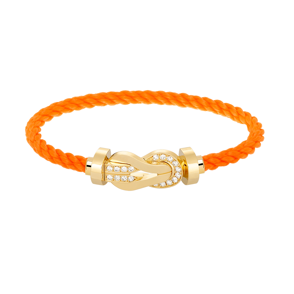 [Lumi Jewelry]CHANCE LARGE 8 FIGURE BUCKLE HALF DIAMOND BRACELET GOLD