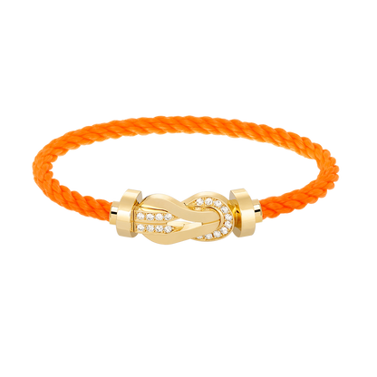 [Lumi Jewelry]CHANCE LARGE 8 FIGURE BUCKLE HALF DIAMOND BRACELET GOLD