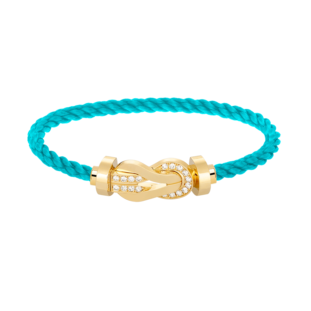 [Lumi Jewelry]CHANCE LARGE 8 FIGURE BUCKLE HALF DIAMOND BRACELET GOLD