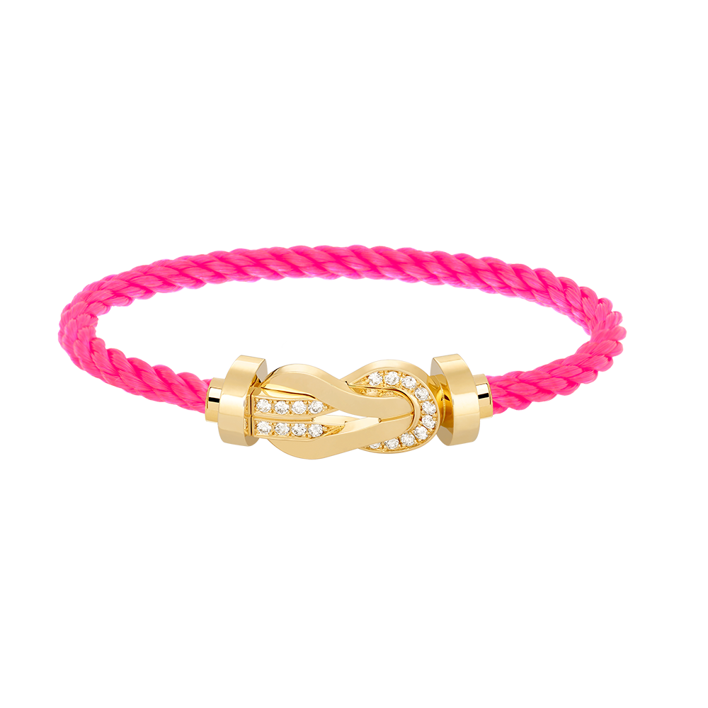 [Lumi Jewelry]CHANCE LARGE 8 FIGURE BUCKLE HALF DIAMOND BRACELET GOLD