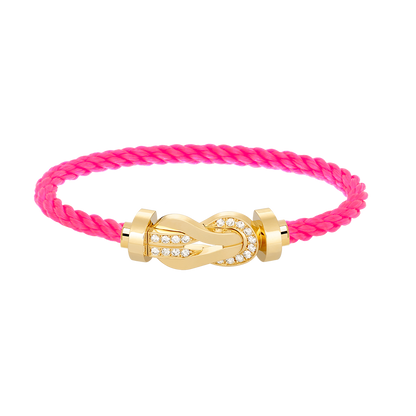 [Lumi Jewelry]CHANCE LARGE 8 FIGURE BUCKLE HALF DIAMOND BRACELET GOLD