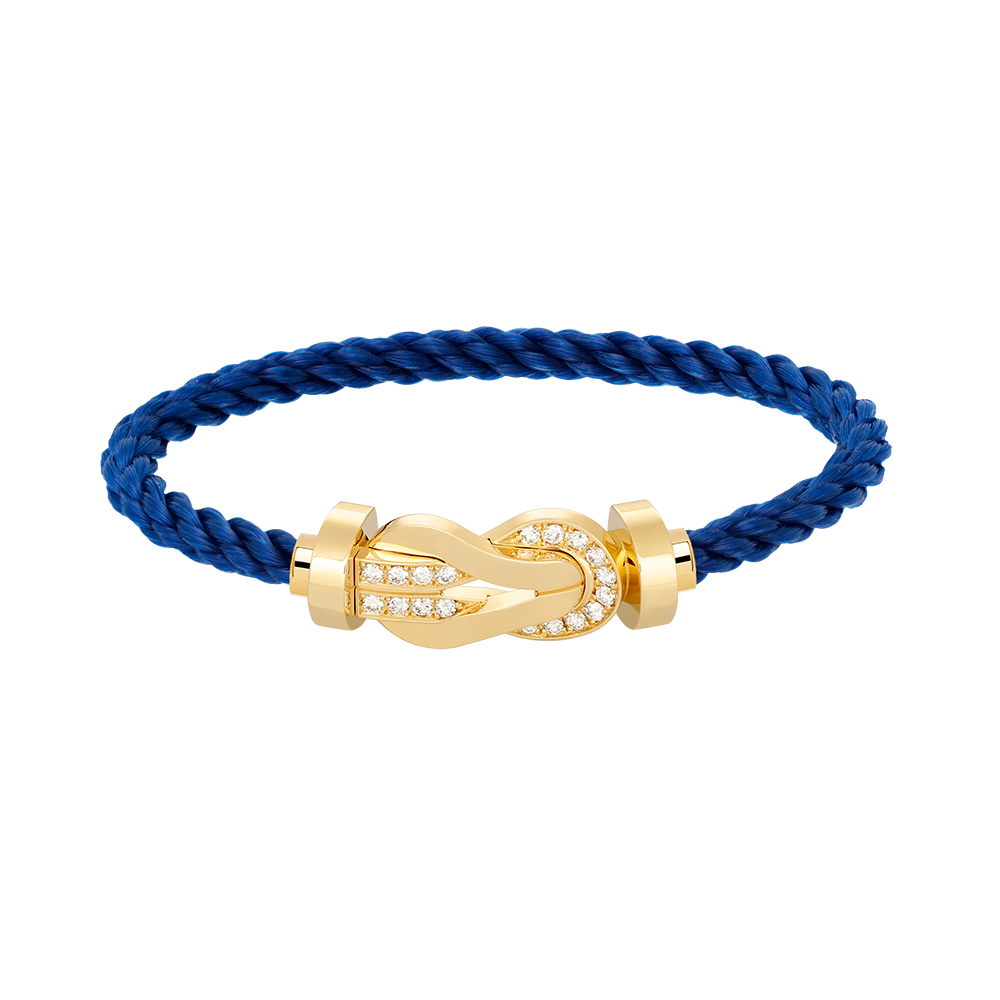 [Lumi Jewelry]CHANCE LARGE 8 FIGURE BUCKLE HALF DIAMOND BRACELET GOLD