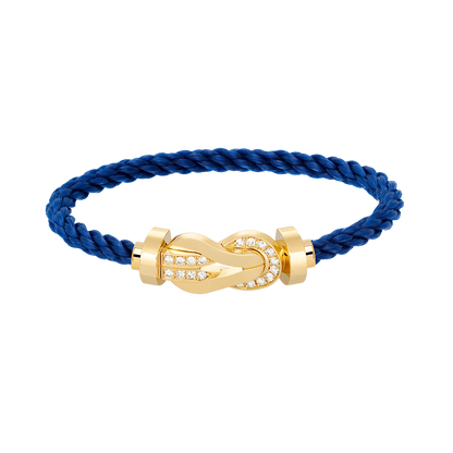 [Lumi Jewelry]CHANCE LARGE 8 FIGURE BUCKLE HALF DIAMOND BRACELET GOLD
