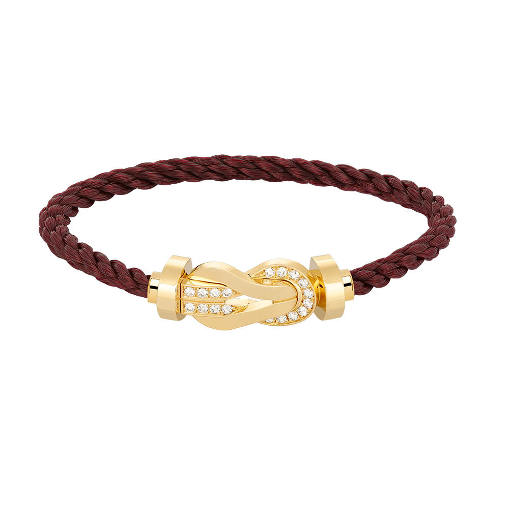 [Lumi Jewelry]CHANCE LARGE 8 FIGURE BUCKLE HALF DIAMOND BRACELET GOLD