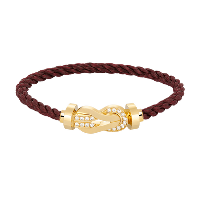 [Lumi Jewelry]CHANCE LARGE 8 FIGURE BUCKLE HALF DIAMOND BRACELET GOLD