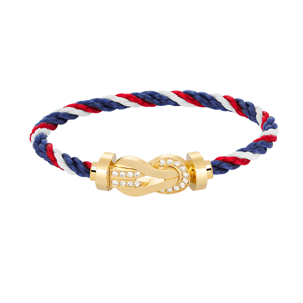 [Lumi Jewelry]CHANCE LARGE 8 FIGURE BUCKLE HALF DIAMOND BRACELET GOLD