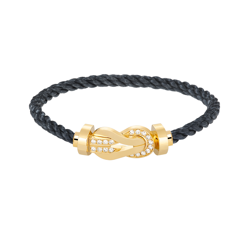 [Lumi Jewelry]CHANCE LARGE 8 FIGURE BUCKLE HALF DIAMOND BRACELET GOLD