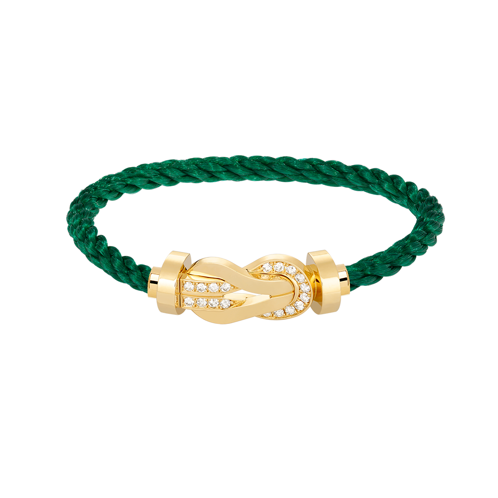 [Lumi Jewelry]CHANCE LARGE 8 FIGURE BUCKLE HALF DIAMOND BRACELET GOLD