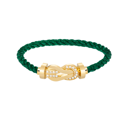 [Lumi Jewelry]CHANCE LARGE 8 FIGURE BUCKLE HALF DIAMOND BRACELET GOLD