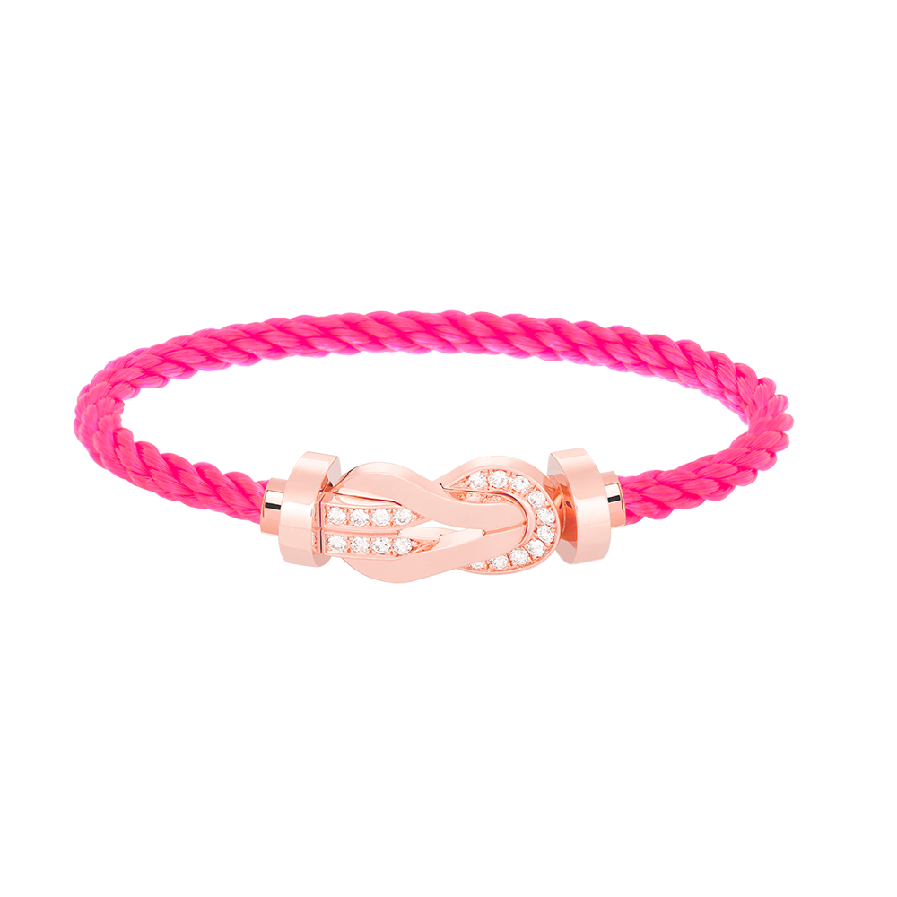[Lumi Jewelry]CHANCE LARGE 8 FIGURE BUCKLE HALF DIAMOND BRACELET ROSE GOLD
