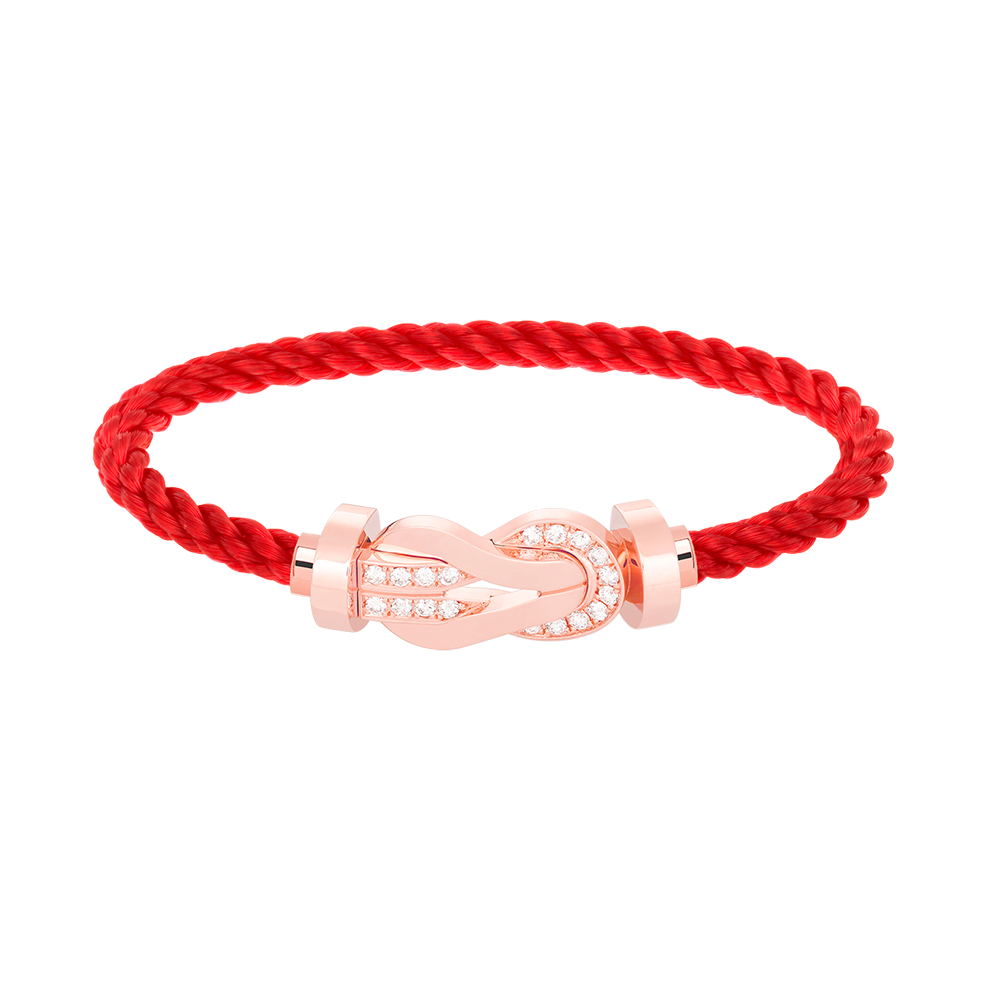 [Lumi Jewelry]CHANCE LARGE 8 FIGURE BUCKLE HALF DIAMOND BRACELET ROSE GOLD