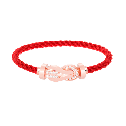 [Lumi Jewelry]CHANCE LARGE 8 FIGURE BUCKLE HALF DIAMOND BRACELET ROSE GOLD