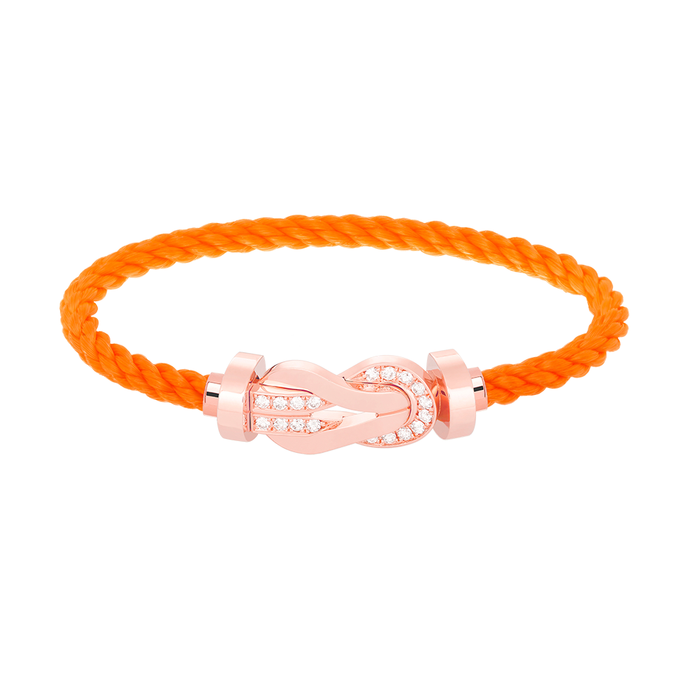 [Lumi Jewelry]CHANCE LARGE 8 FIGURE BUCKLE HALF DIAMOND BRACELET ROSE GOLD