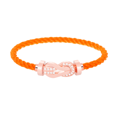 [Lumi Jewelry]CHANCE LARGE 8 FIGURE BUCKLE HALF DIAMOND BRACELET ROSE GOLD