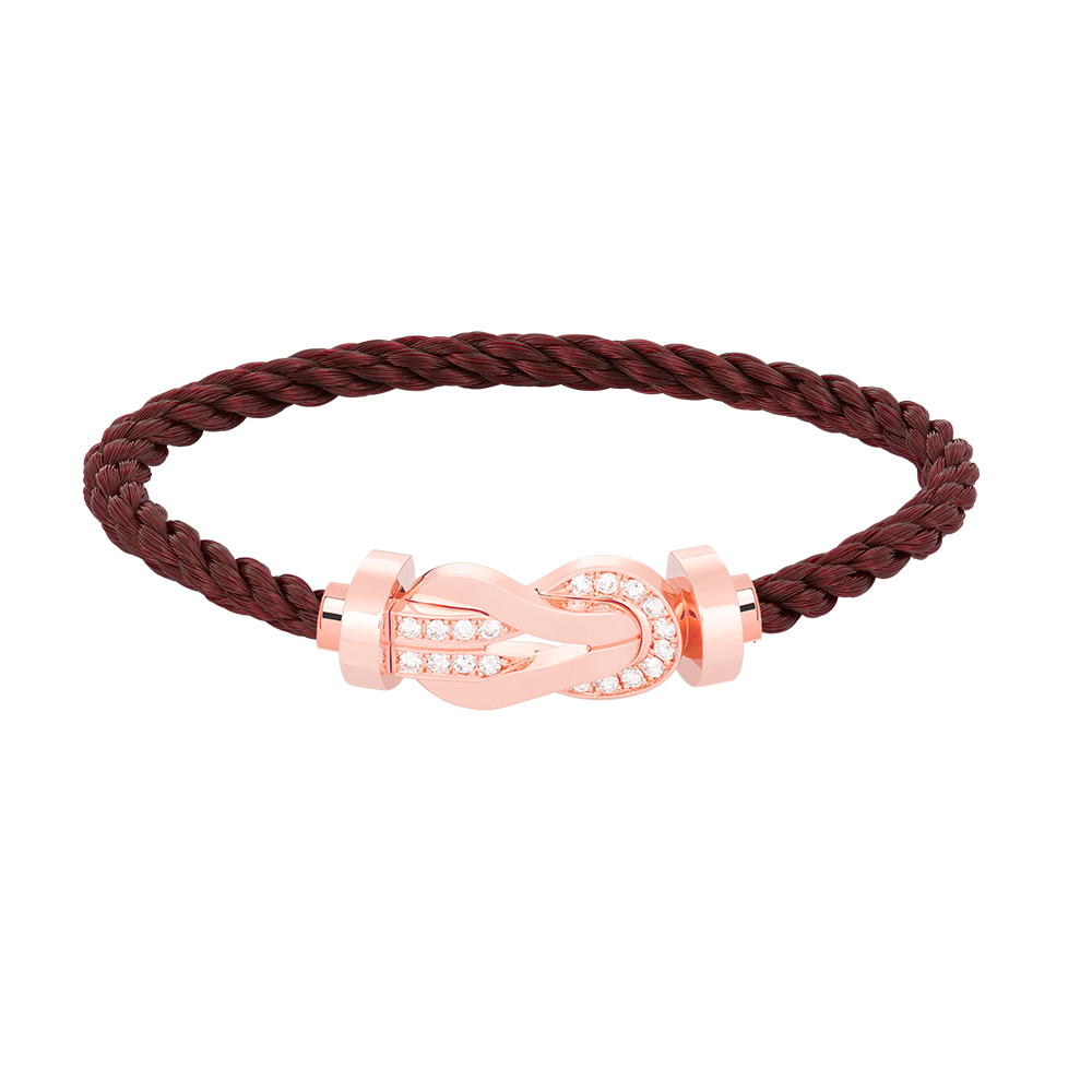 [Lumi Jewelry]CHANCE LARGE 8 FIGURE BUCKLE HALF DIAMOND BRACELET ROSE GOLD