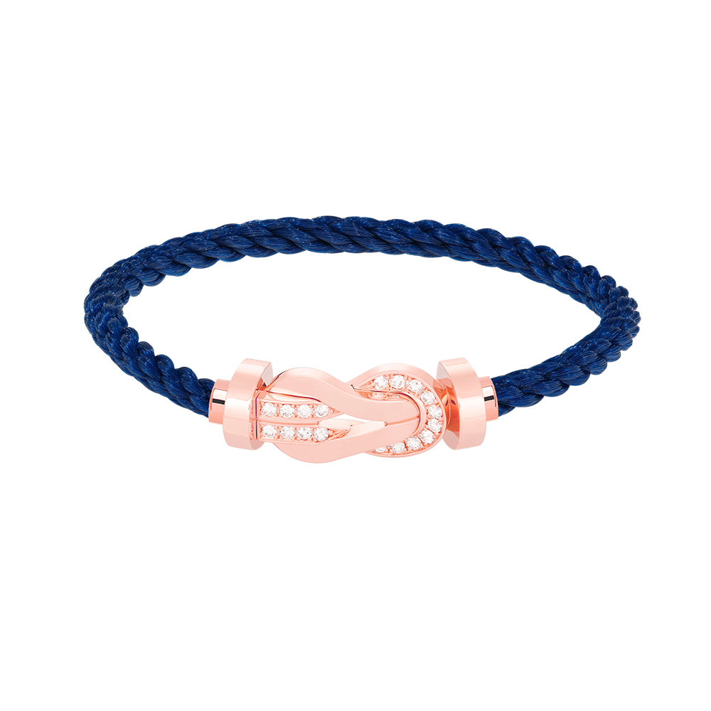 [Lumi Jewelry]CHANCE LARGE 8 FIGURE BUCKLE HALF DIAMOND BRACELET ROSE GOLD