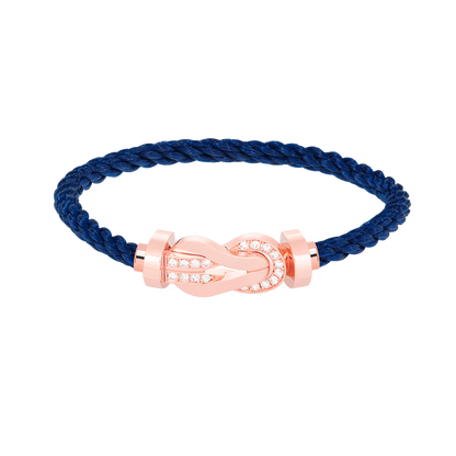 [Lumi Jewelry]CHANCE LARGE 8 FIGURE BUCKLE HALF DIAMOND BRACELET ROSE GOLD