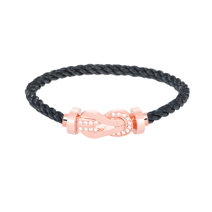 [Lumi Jewelry]CHANCE LARGE 8 FIGURE BUCKLE HALF DIAMOND BRACELET ROSE GOLD