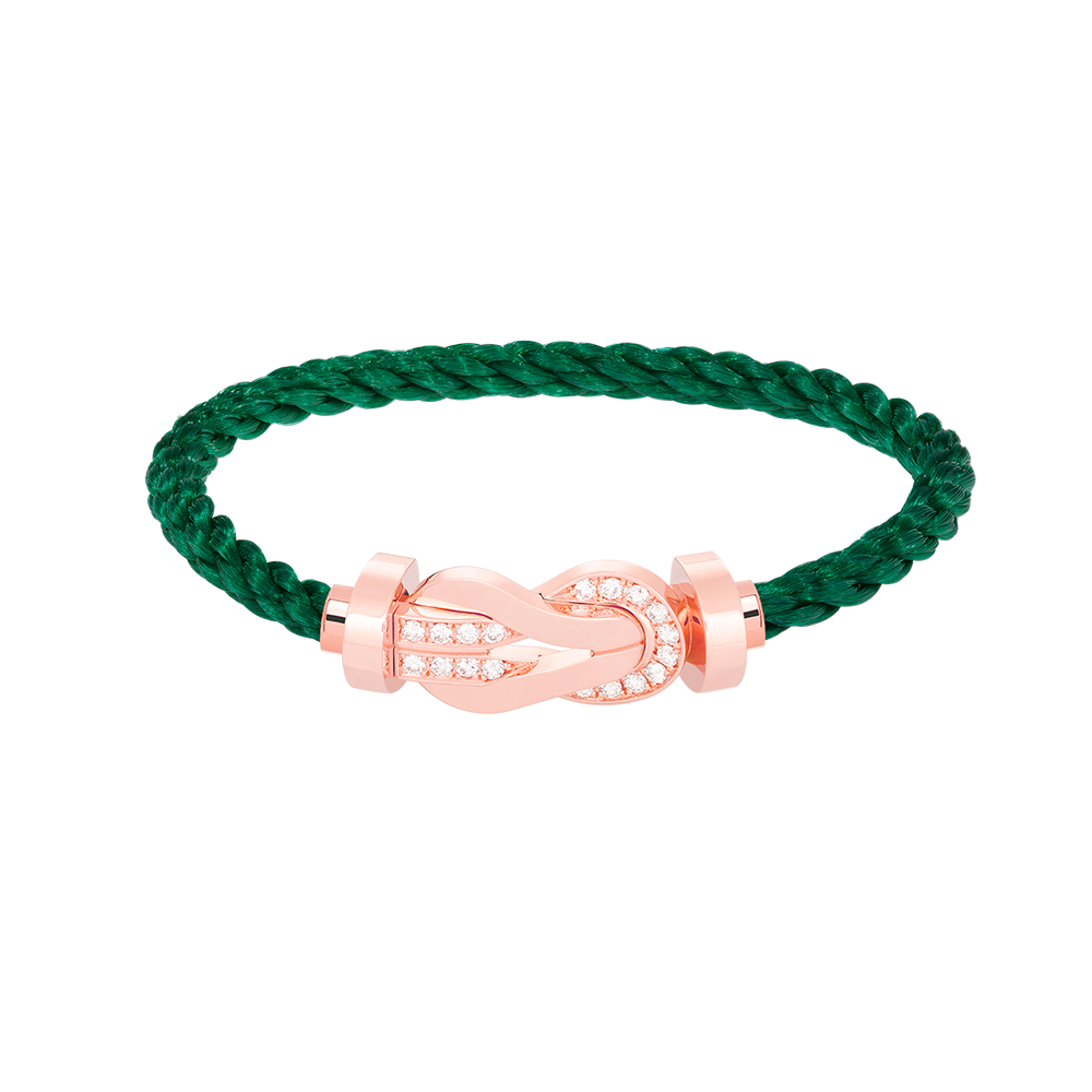 [Lumi Jewelry]CHANCE LARGE 8 FIGURE BUCKLE HALF DIAMOND BRACELET ROSE GOLD