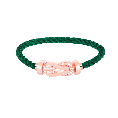 [Lumi Jewelry]CHANCE LARGE 8 FIGURE BUCKLE HALF DIAMOND BRACELET ROSE GOLD