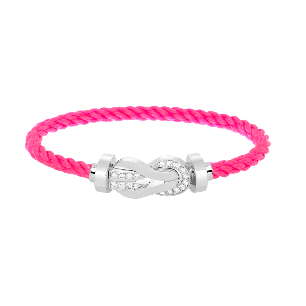 [Lumi Jewelry]CHANCE LARGE 8 FIGURE BUCKLE HALF DIAMOND BRACELET SILVER