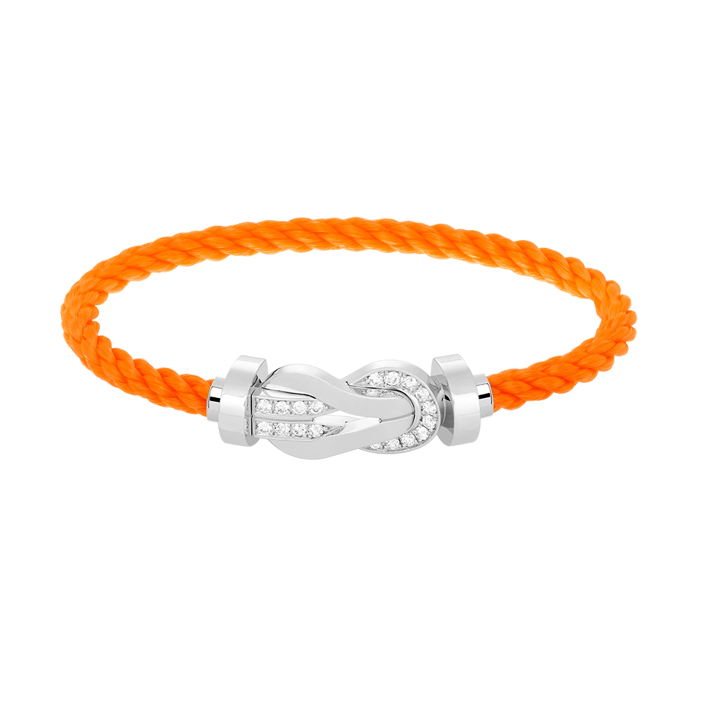 [Lumi Jewelry]CHANCE LARGE 8 FIGURE BUCKLE HALF DIAMOND BRACELET SILVER