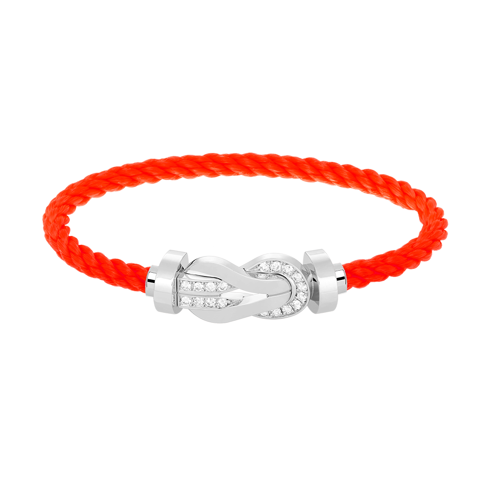 [Lumi Jewelry]CHANCE LARGE 8 FIGURE BUCKLE HALF DIAMOND BRACELET SILVER