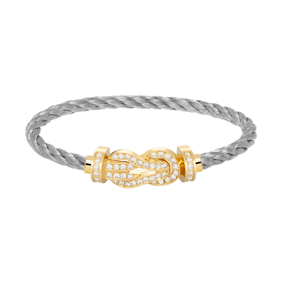 [Lumi Jewelry]CHANCE LARGE 8 FIGURE BUCKLE FULLDIAMOND BRACELET GOLD