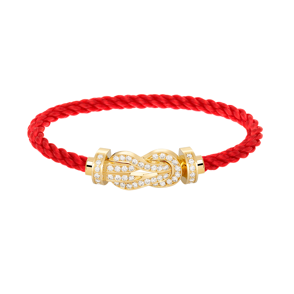 [Lumi Jewelry]CHANCE LARGE 8 FIGURE BUCKLE FULLDIAMOND BRACELET GOLD