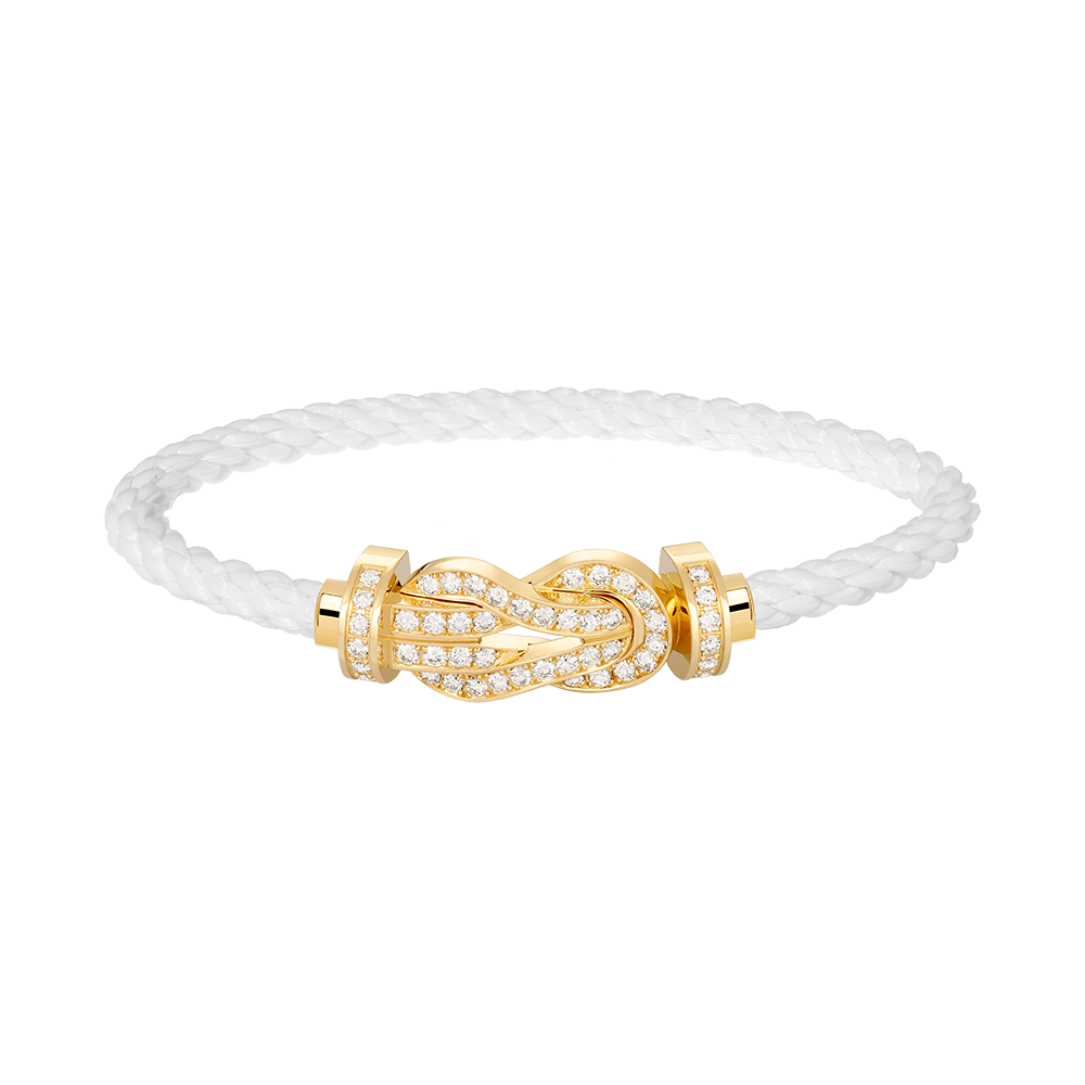 [Lumi Jewelry]CHANCE LARGE 8 FIGURE BUCKLE FULLDIAMOND BRACELET GOLD