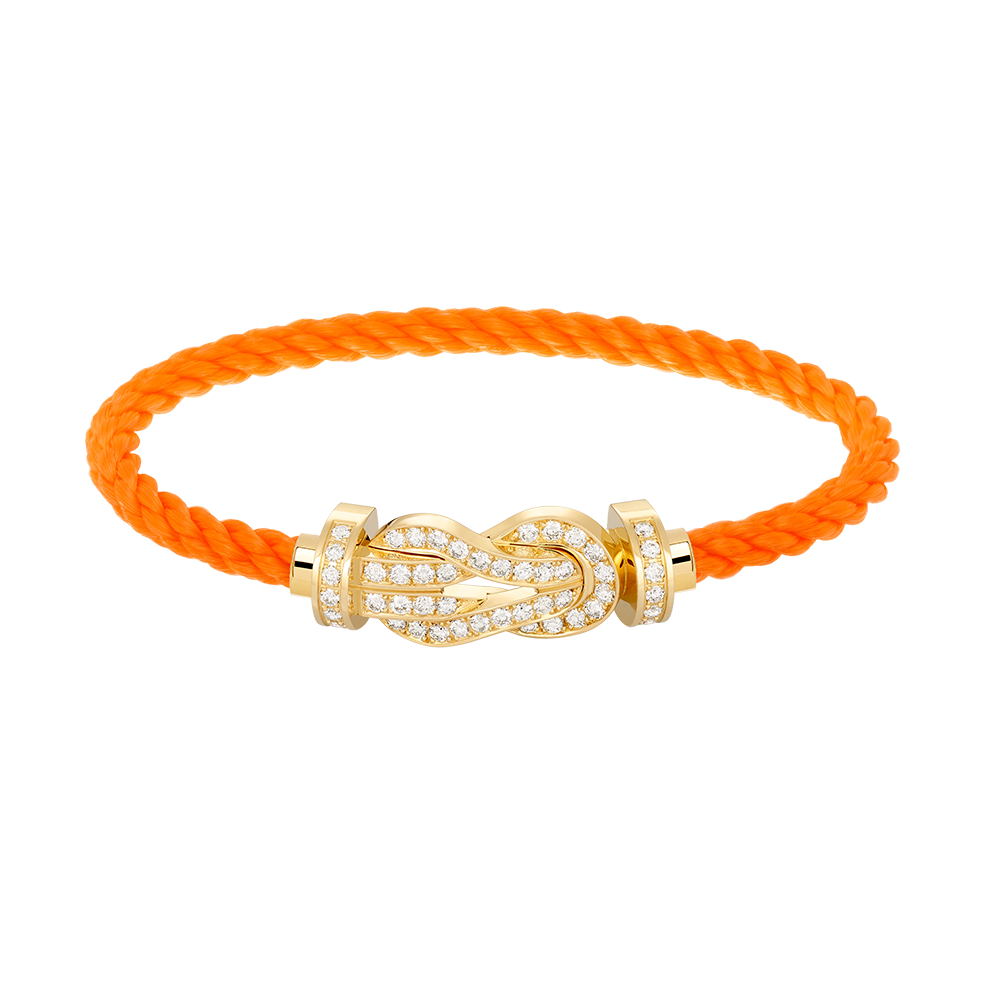 [Lumi Jewelry]CHANCE LARGE 8 FIGURE BUCKLE FULLDIAMOND BRACELET GOLD