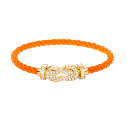 [Lumi Jewelry]CHANCE LARGE 8 FIGURE BUCKLE FULLDIAMOND BRACELET GOLD