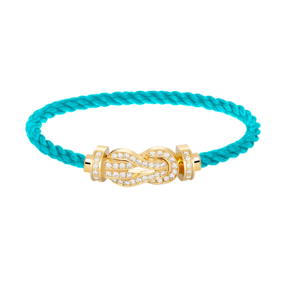 [Lumi Jewelry]CHANCE LARGE 8 FIGURE BUCKLE FULLDIAMOND BRACELET GOLD