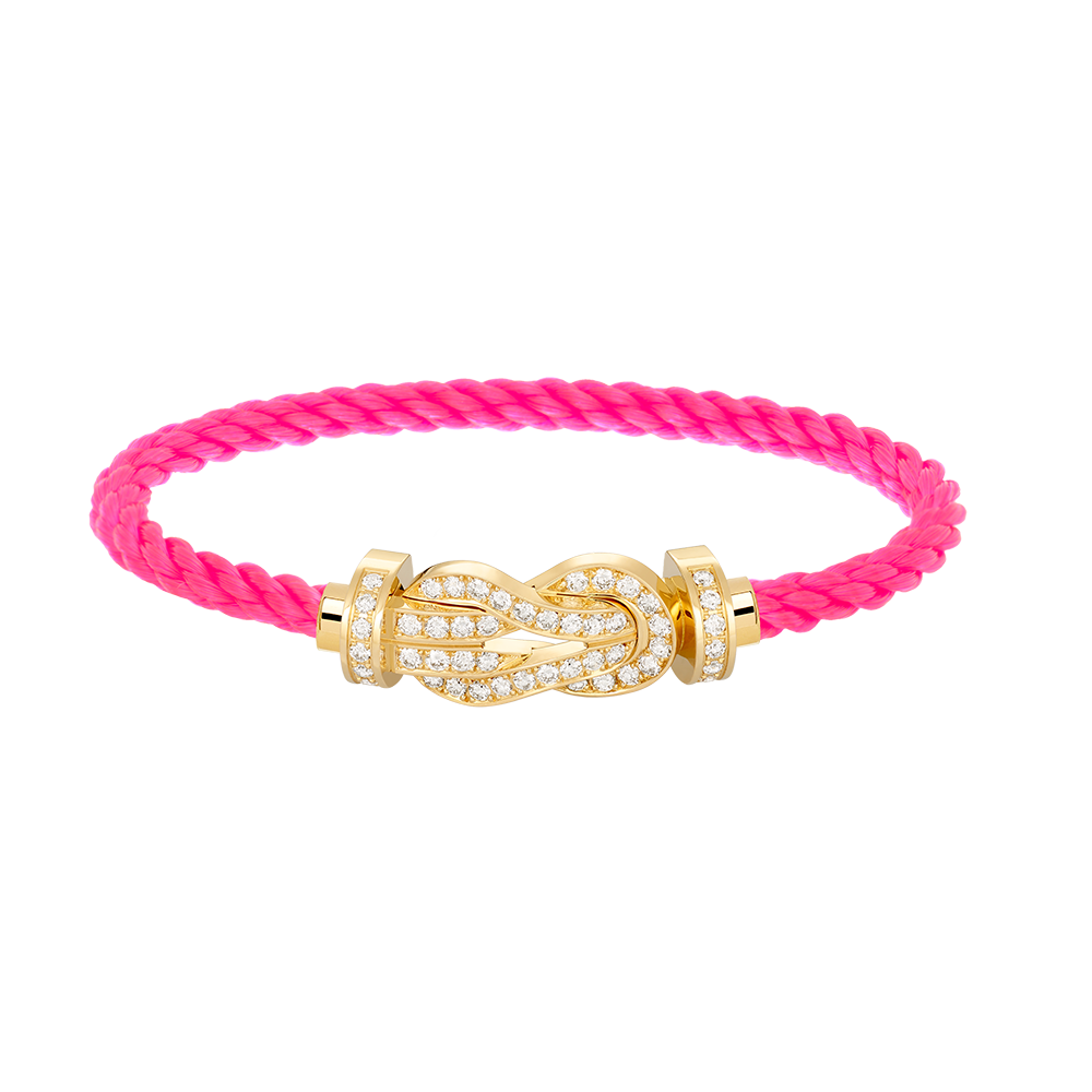 [Lumi Jewelry]CHANCE LARGE 8 FIGURE BUCKLE FULLDIAMOND BRACELET GOLD