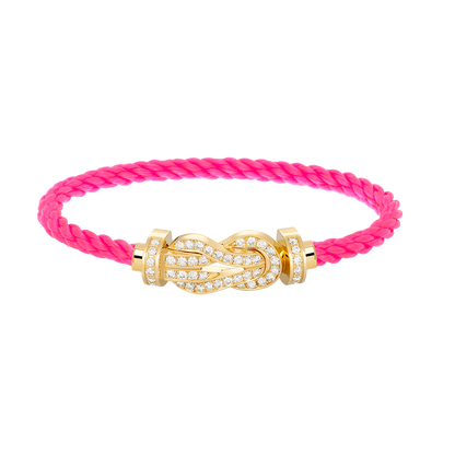 [Lumi Jewelry]CHANCE LARGE 8 FIGURE BUCKLE FULLDIAMOND BRACELET GOLD