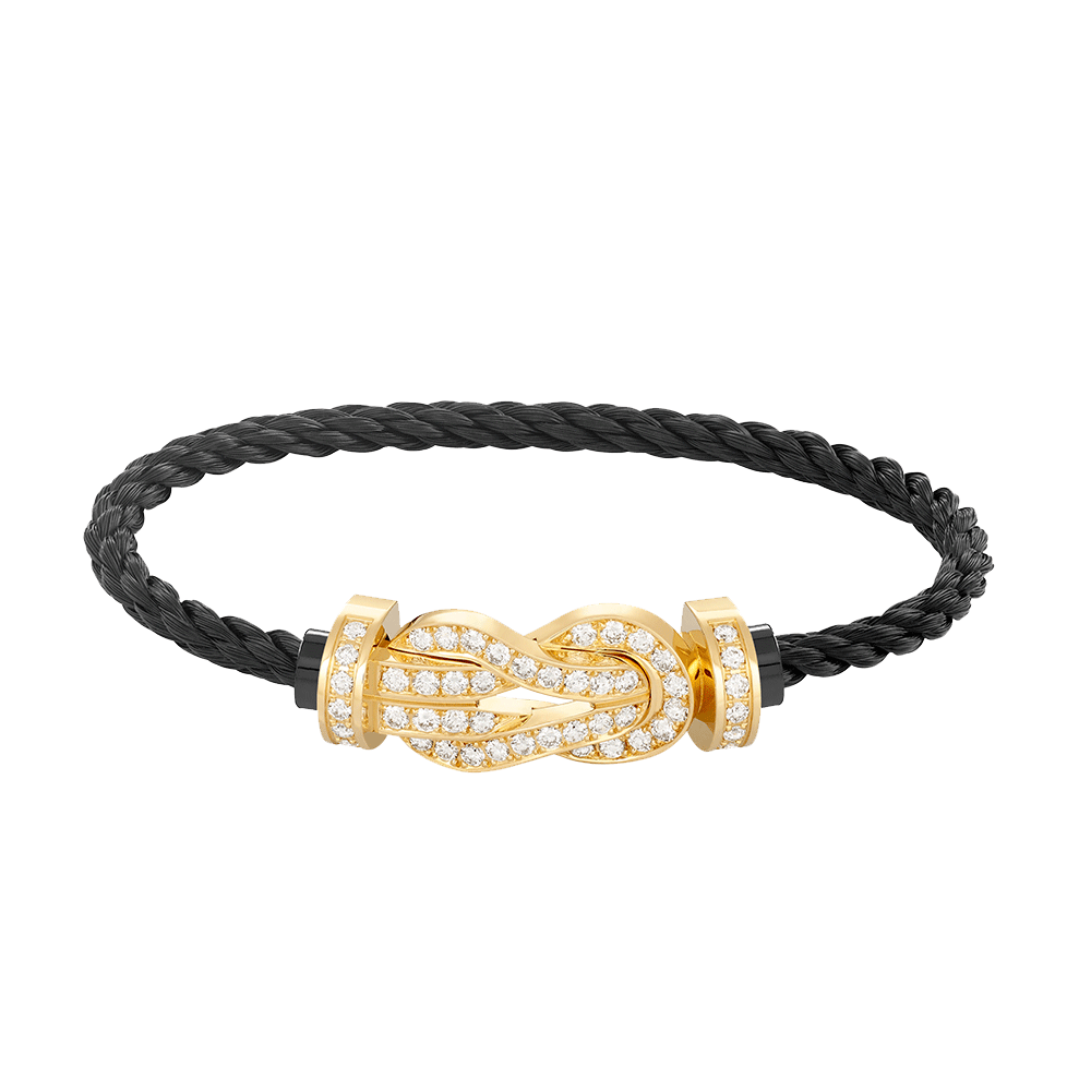 [Lumi Jewelry]CHANCE LARGE 8 FIGURE BUCKLE FULLDIAMOND BRACELET GOLD