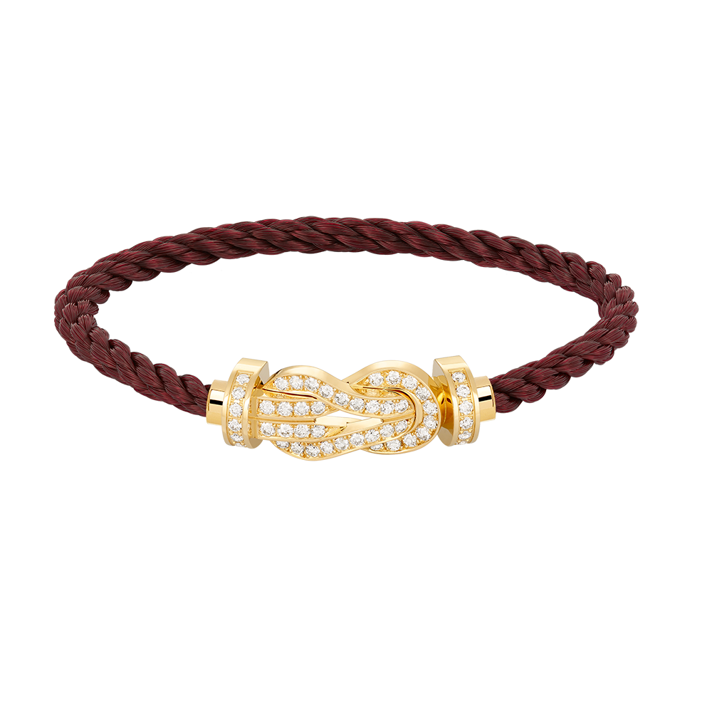 [Lumi Jewelry]CHANCE LARGE 8 FIGURE BUCKLE FULLDIAMOND BRACELET GOLD