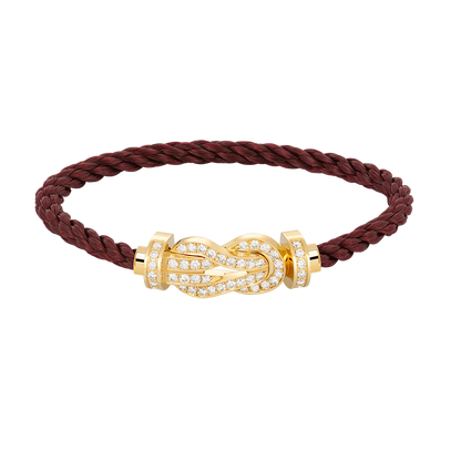 [Lumi Jewelry]CHANCE LARGE 8 FIGURE BUCKLE FULLDIAMOND BRACELET GOLD