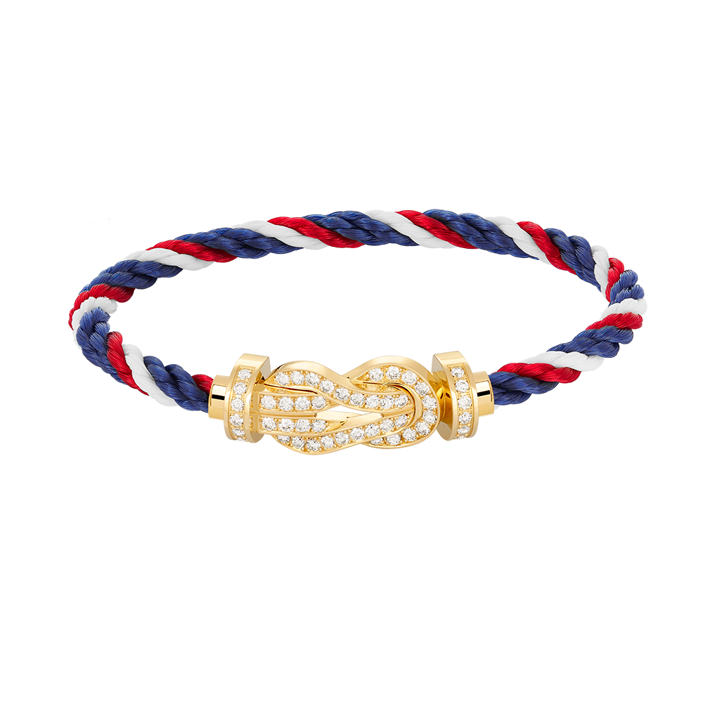 [Lumi Jewelry]CHANCE LARGE 8 FIGURE BUCKLE FULLDIAMOND BRACELET GOLD