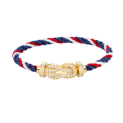 [Lumi Jewelry]CHANCE LARGE 8 FIGURE BUCKLE FULLDIAMOND BRACELET GOLD