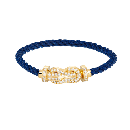 [Lumi Jewelry]CHANCE LARGE 8 FIGURE BUCKLE FULLDIAMOND BRACELET GOLD