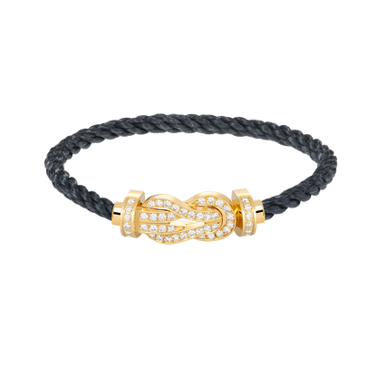 [Lumi Jewelry]CHANCE LARGE 8 FIGURE BUCKLE FULLDIAMOND BRACELET GOLD