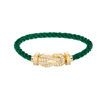 [Lumi Jewelry]CHANCE LARGE 8 FIGURE BUCKLE FULLDIAMOND BRACELET GOLD