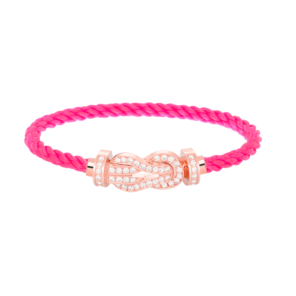 [Lumi Jewelry]CHANCE LARGE 8 FIGURE BUCKLE FULL DIAMOND BRACELET ROSE GOLD