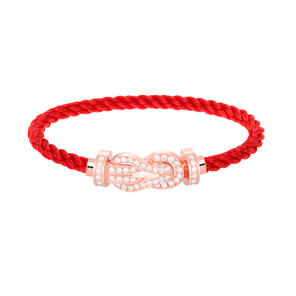 [Lumi Jewelry]CHANCE LARGE 8 FIGURE BUCKLE FULL DIAMOND BRACELET ROSE GOLD